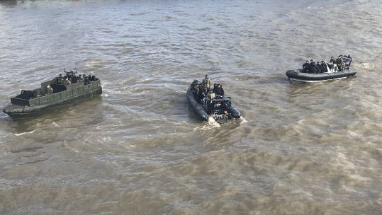 Royal Marines Thames demonstration