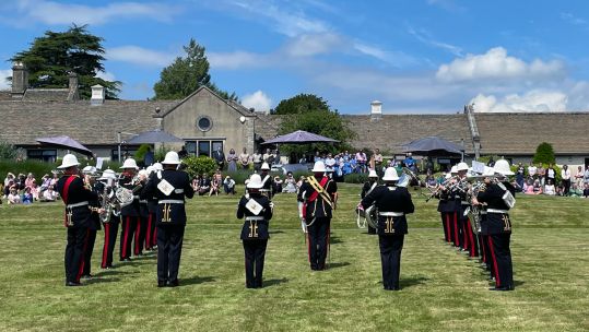 Royal Marines musicians perform for bandmate Musician Sophie Ward Dorothy House Hospice 180624 CREDIT Alistair McIntyre, Dorothy House