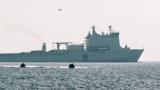 Royal Marines of 42 Commando HMS Albion Drone 