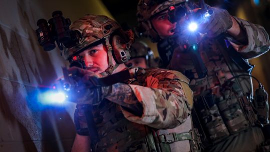 Royal Marines responsible for guarding the UK's nuclear detterent training alongside US personnel