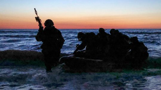 Royal Marines take part in Baltops in the Baltic Sea (Picture: Royal Navy).