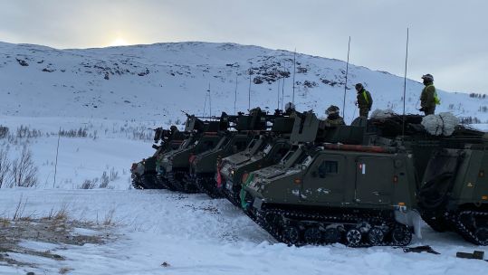 Royal Marines taking part in Norweigan-led exercise in the Arctic