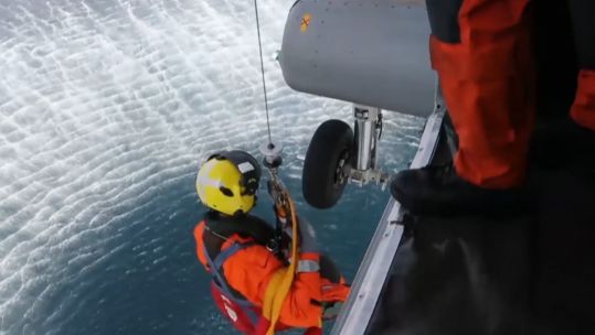 Royal Navy Aircrew Practice Search And Rescue Skills 