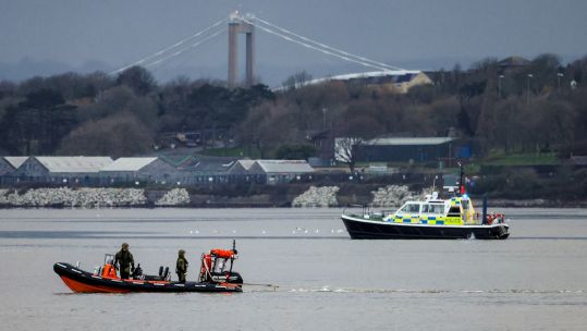Royal Navy Bomb Disposal Team leaving the slip to Torpoint Ferry WW2 bomb Plymouth 230224 CREDIT Ministry of Defence