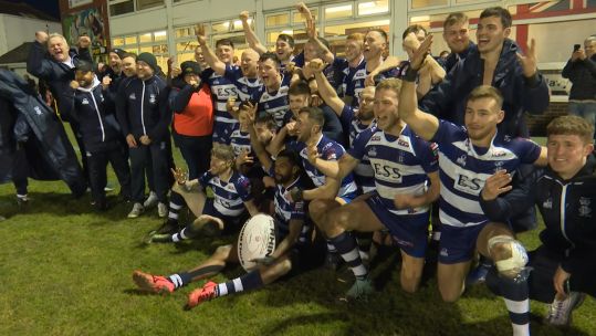 Royal Navy Rugby League celebrate Challenge cup third round win Credit BFBS DATE UNKNOWN.jpg
