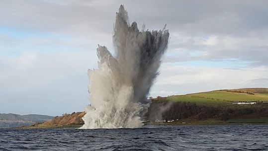 Royal Navy conduct controlled underwater explosion of German WW2 bomb in Firth of Clyde 021220 CREDIT Royal Navy.jpg