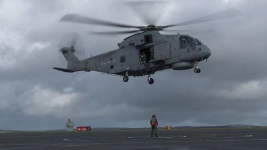 Royal Navy helicopter at RNAS Culdrose