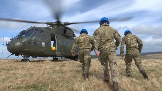 Royal Navy helicopters have been playing a central part in preparing for the Army’s annual Ten Tors challenge on Dartmoor. 
