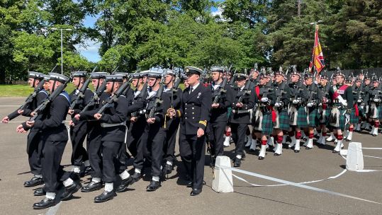 Royal Navy personnel and 5 Scots prepare at Redford Barracks for role in Scottish coronation event 