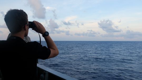 Royal Navy personnel watching out as HMS Spey travels through the South China Sea 190525 CREDIT Defence Ops X