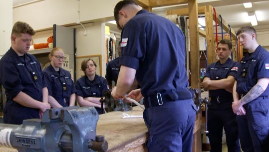 Royal Navy sailors taking the next step to become Seaman Specialists 18032024 CREDIT BFBS