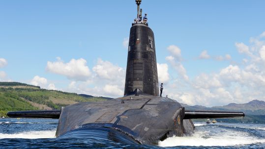 Royal Navy submarine HMS Victorious departs HMNB Clyde (Picture: Royal Navy).