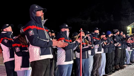 Royal Navy team members at the Meribel 2025 Opening Ceremony 020225 CREDIT BFBS.jpg