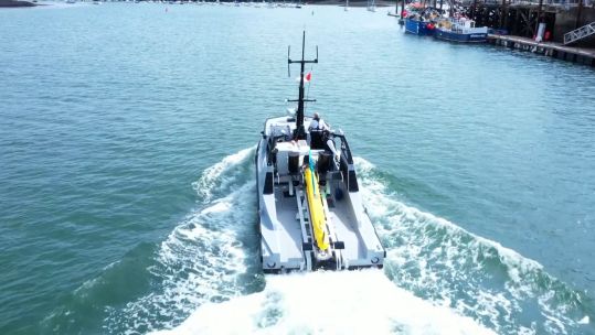 One of the Royal Navy's new uncrewed minehunters
