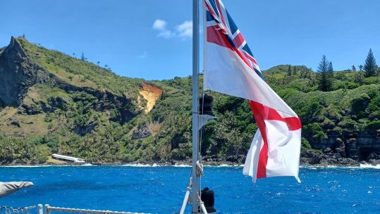 Royal Navy warship HMS Tamar visits Pitcairn Islands 180124 CREDIT  PulauResidence X