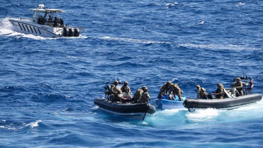 Royal Navy warship HMS Trent seizes more than £40 million of cocaine in the Caribbean Sea