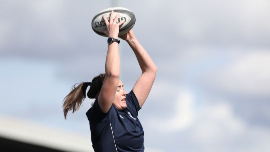 Royal Navy women warm up v RAF Credit Alligin Photography date 09042022.jpg
