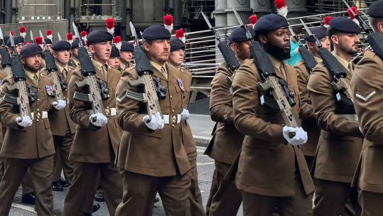 Royal Regiment of Fusiliers parades through London