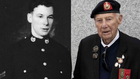 Former Royal Marine Jack Quinn who has died aged 99 and helped clear the way for D-Day invasion on the eve of battle (Picture: British Normandy Memorial).