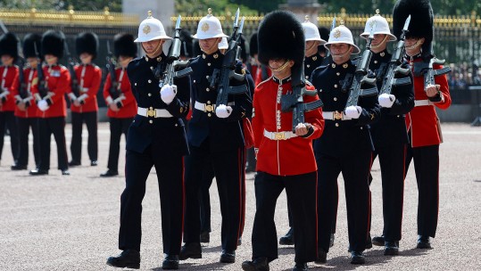 Royal Marines Perform Historic Changing of the Guard