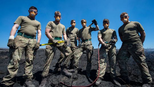 Royal Regiment of Scotland Soldiers Greater Manchester Fire and Rescue Service Defence Imagery ID 45166147