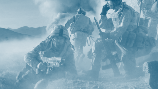 Royal Marines vs Taliban 2007 Afghanistan Bayonet - duotone FFFFFF
