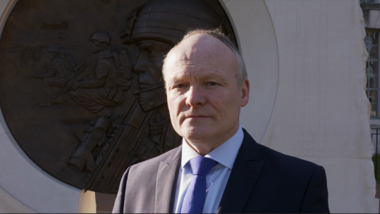 Royston Smith MP outside the MOD in London
