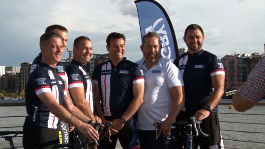 Rugby For Heroes cyclists