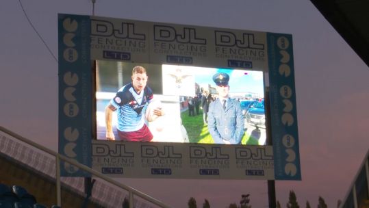 Rugby league IS RAF v Royal Navy tributes to player 230919 CREDIT BFBS.jpg