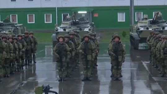 Russia is swapping new conscripts with more experienced troops at the front line in Kherson 27102022 CREDIT Russian MOD_0.jpg
