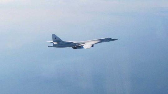 Russian Blackjack aircraft approaching UK airspace (Picture: MOD).