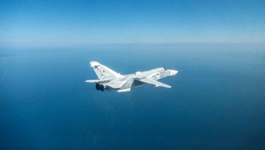Russian SU-24 Fencer over Black Sea