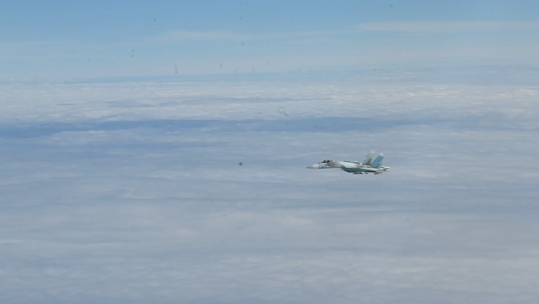 Cover image: Russian Su-27 was pictured by the US Air Force during the intercept (Picture: NATO/US Air Force).