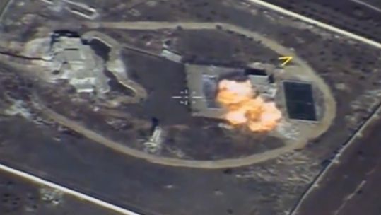 Russian bomb exploding