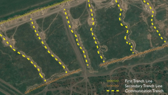 Russian defence positions north of Armyansk 210623 CREDIT MOD