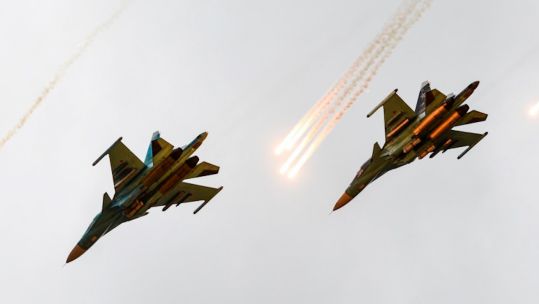 Russian jets in the sky (Picture: Russian MOD).
