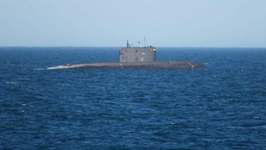 Cover image: RFS Rostov Na Donu whilst being tracked by HMS Mersey (Picture: Royal Navy).