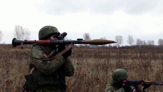 Russian troops on exercise near Ukrainian border (Picture: Russian MOD).