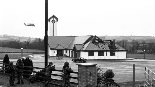 Four members of the IRA were killed in the car park of a chapel in the village of Clonoe