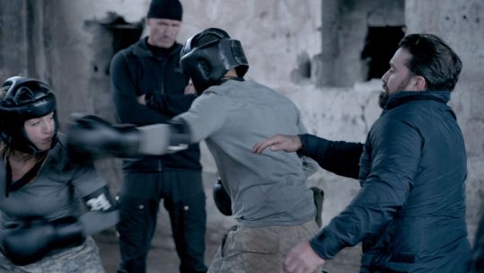 SAS Who Dares Wins Boxing Recruits Louise Nathaniel Ant Middleton CREDIT: Channel 4