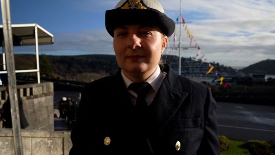 SLt Grace Penn, the first member of the Royal Navy to pass out from Dartmouth as both a rating and a sailor
