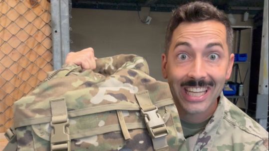 Screengrab of SFC Tyler Butterworth's viral funny video titled, It’s giving tactical CREDIT SFC Tyler Butterworth