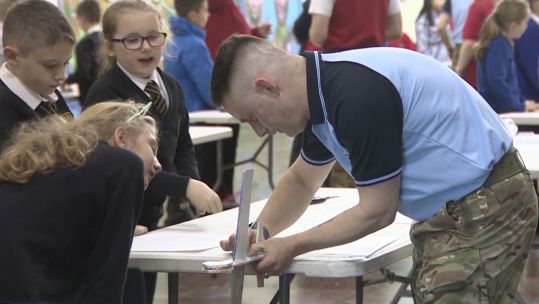 STEM students get help from RAF airman to build a glider