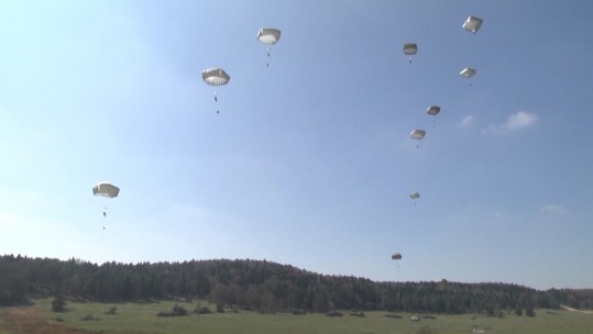 WATCH: NATO Troops And Vehicles Jumping On Ex Sabre Junction