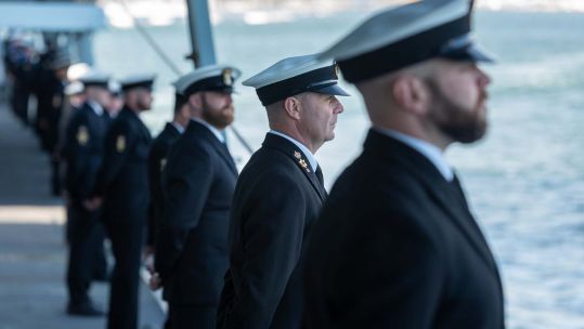 Sailors on HMS Northumberland