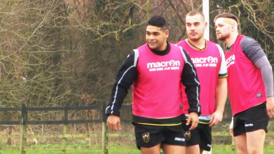 Sam Matavesi Northampton Saints Training Credit BFBS 27012020.jpg 