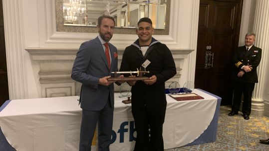 Sam Matavesi at UKAF Awards 100320 credit bfbs.jpeg