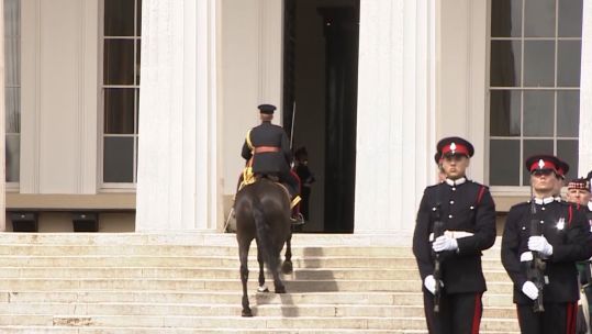 Sandhurst Adjutant's Horse 11082022 CREDIT BFBS.jpg