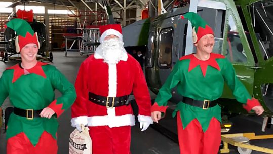Father Christmas Santa Elves British Forces Brunei Credit BFBS Brunei