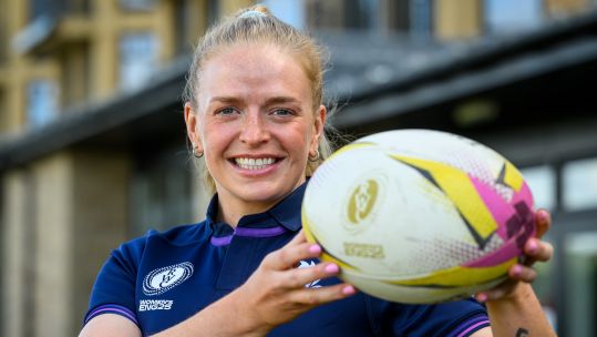Sarah Bonar posing in Scotland kit ahead of World Cup 2025 Credit Craig Watson Date 11082025.jpg 
